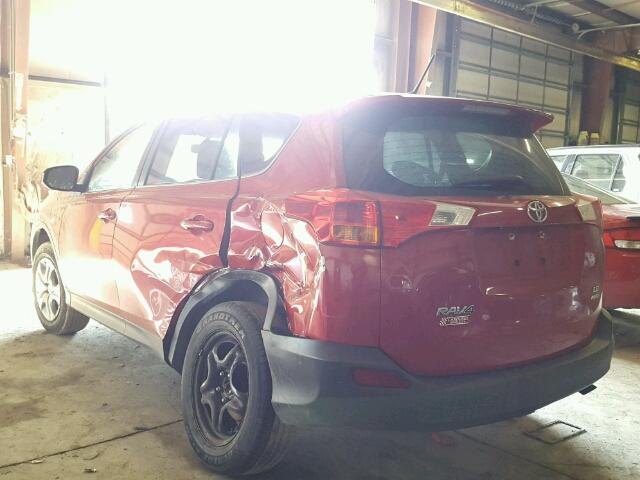 JTMBFREV7ED055478 - 2014 TOYOTA RAV4 LE RED photo 3