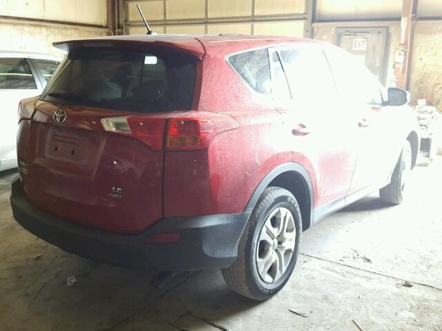 JTMBFREV7ED055478 - 2014 TOYOTA RAV4 LE RED photo 4