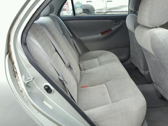 2T1BR38E13C093038 - 2003 TOYOTA COROLLA CE SILVER photo 6