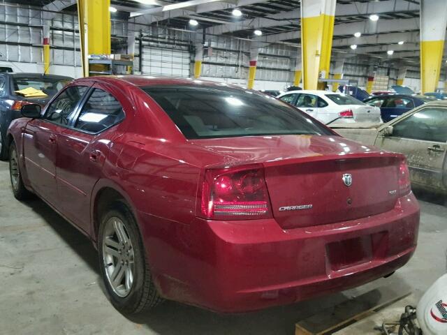 2B3KA43G96H179781 - 2006 DODGE CHARGER SE RED photo 3