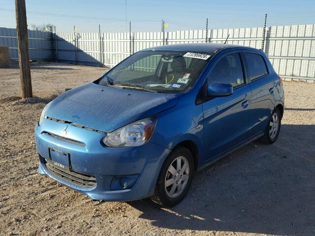 ML32A3HJ7FH047382 - 2015 MITSUBISHI MIRAGE DE BLUE photo 2