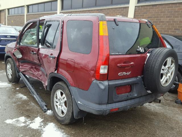 JHLRD78833C016391 - 2003 HONDA CR-V EX MAROON photo 3