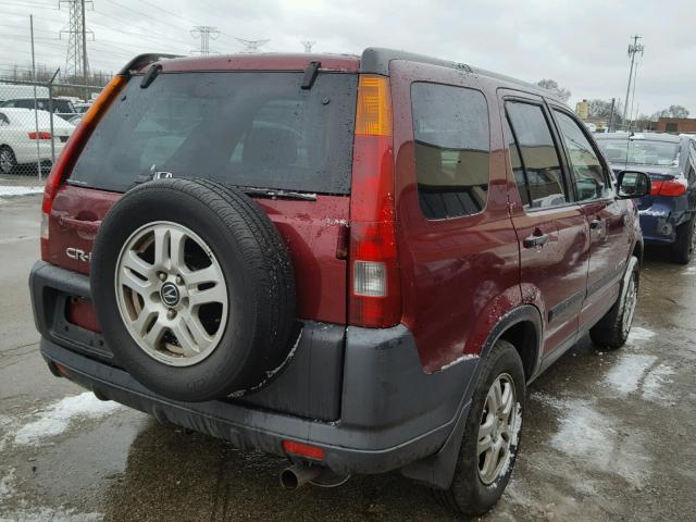 JHLRD78833C016391 - 2003 HONDA CR-V EX MAROON photo 4