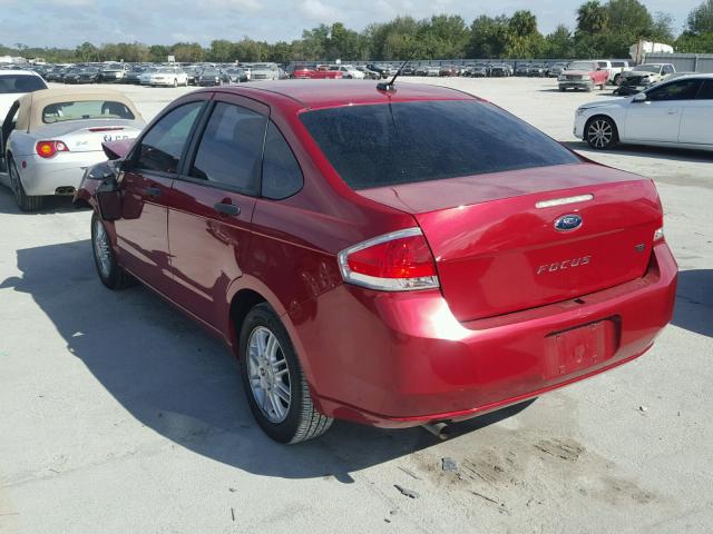 1FAHP3FN6BW124623 - 2011 FORD FOCUS SE RED photo 3