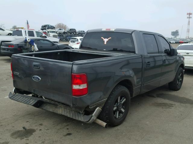 1FTPW12554KD81818 - 2004 FORD F150 SUPER GRAY photo 4