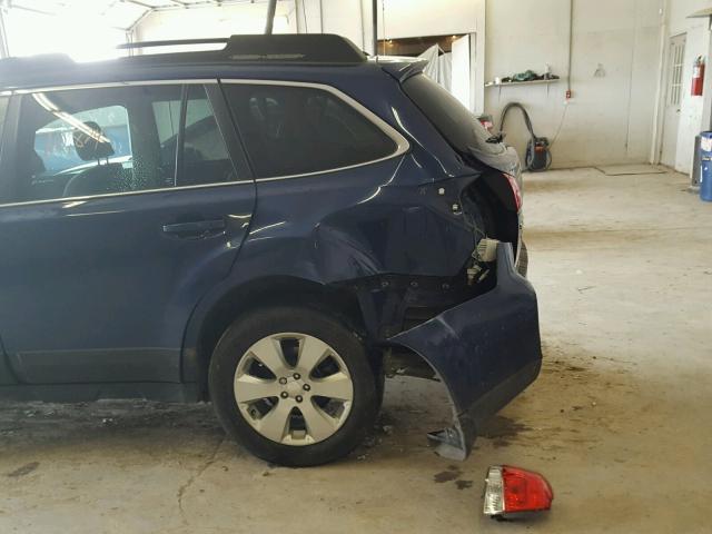 4S4BRCGC4B3444074 - 2011 SUBARU OUTBACK 2. BLUE photo 9