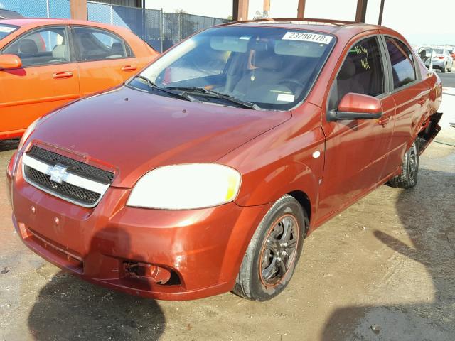 KL1TD56628B177280 - 2008 CHEVROLET AVEO BASE RED photo 2