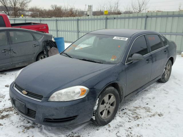 2G1WT57N691220124 - 2009 CHEVROLET IMPALA 1LT BLUE photo 2