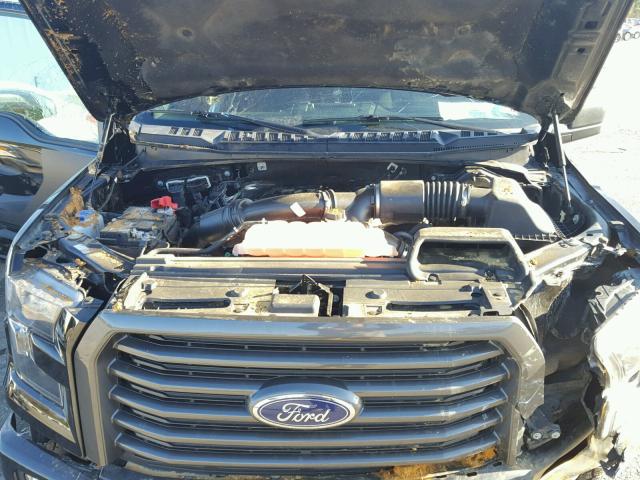 1FTFX1EG6HFA54865 - 2017 FORD F150 SUPER BLACK photo 7