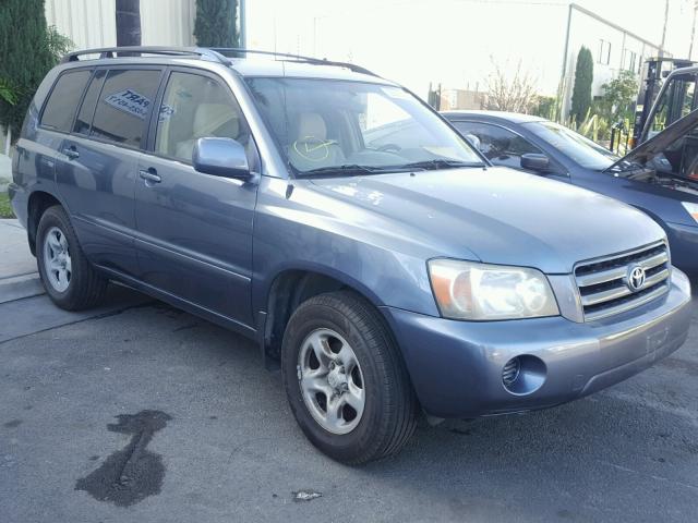 JTEGD21A240096138 - 2004 TOYOTA HIGHLANDER BLUE photo 1