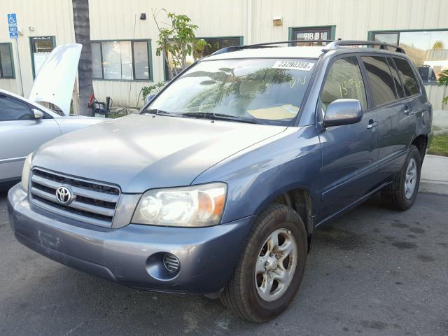 JTEGD21A240096138 - 2004 TOYOTA HIGHLANDER BLUE photo 2