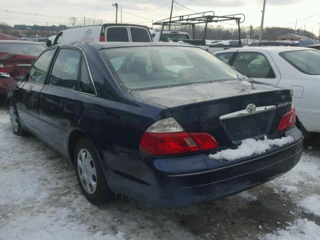 4T1BF28B74U356352 - 2004 TOYOTA AVALON XL BLUE photo 3