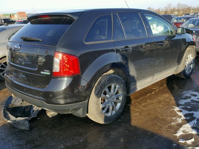 2FMDK3J97DBC37126 - 2013 FORD EDGE SEL BLACK photo 4