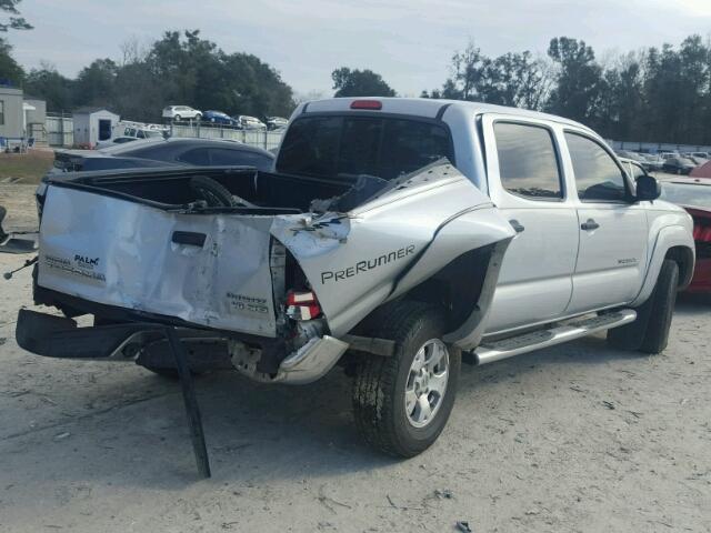 3TMJU62N96M014392 - 2006 TOYOTA TACOMA DOU SILVER photo 4