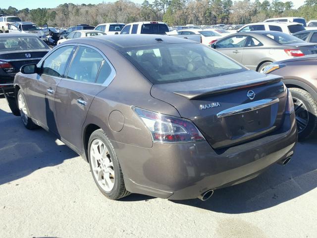 1N4AA5AP4EC430992 - 2014 NISSAN MAXIMA S BROWN photo 3