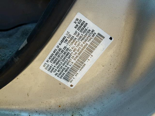 5FNRL38866B088542 - 2006 HONDA ODYSSEY TO TAN photo 10