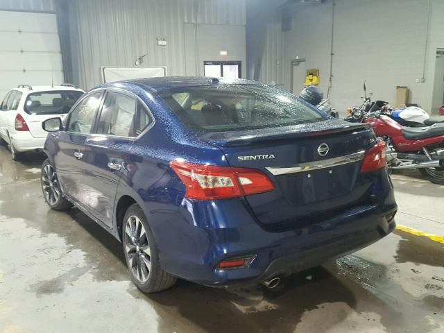 3N1AB7AP0GY320196 - 2016 NISSAN SENTRA S BLUE photo 3