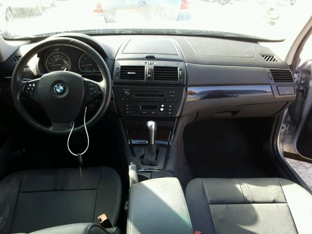 WBXPC93437WF12745 - 2007 BMW X3 3.0SI SILVER photo 9