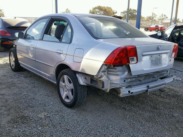 2HGES26794H564104 - 2004 HONDA CIVIC EX SILVER photo 3