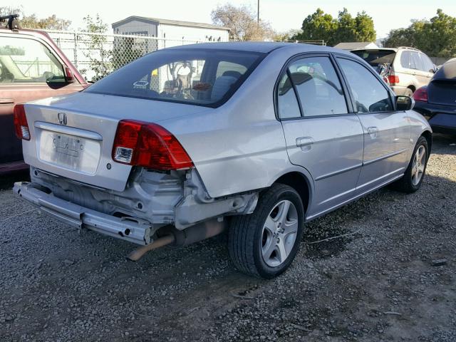 2HGES26794H564104 - 2004 HONDA CIVIC EX SILVER photo 4