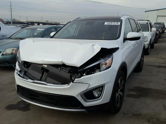 5XYPHDA54JG403760 - 2018 KIA SORENTO EX WHITE photo 2