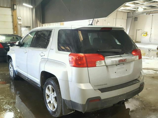 2GKALMEK3C6111414 - 2012 GMC TERRAIN SL SILVER photo 3