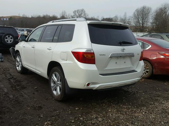 JTEDS42A082024304 - 2008 TOYOTA HIGHLANDER WHITE photo 3