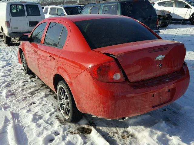 1G1AK55F177354502 - 2007 CHEVROLET COBALT LS RED photo 3