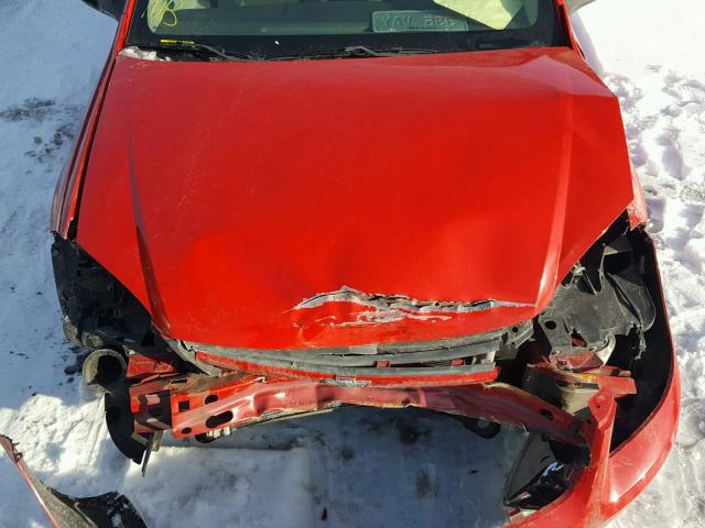 1G1AK55F177354502 - 2007 CHEVROLET COBALT LS RED photo 7