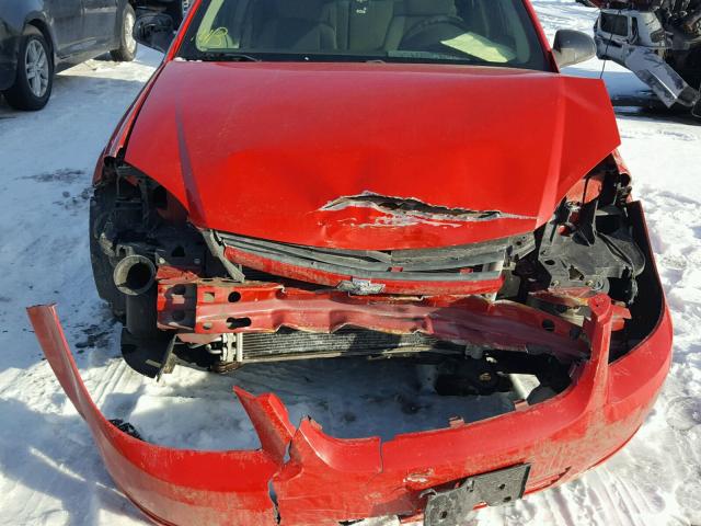 1G1AK55F177354502 - 2007 CHEVROLET COBALT LS RED photo 9