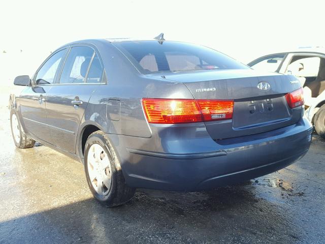 5NPET46C19H562155 - 2009 HYUNDAI SONATA GLS BLUE photo 3