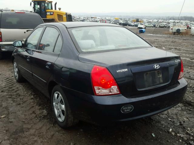 KMHDN46D44U808124 - 2004 HYUNDAI ELANTRA GL BLUE photo 3