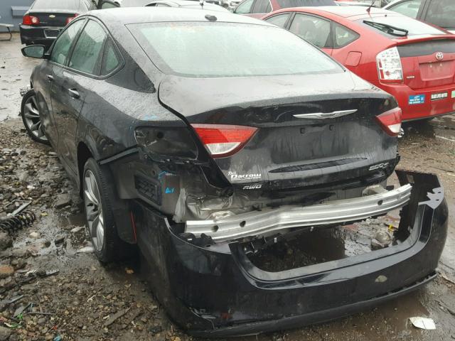 1C3CCCDG1FN540647 - 2015 CHRYSLER 200 S BLACK photo 3