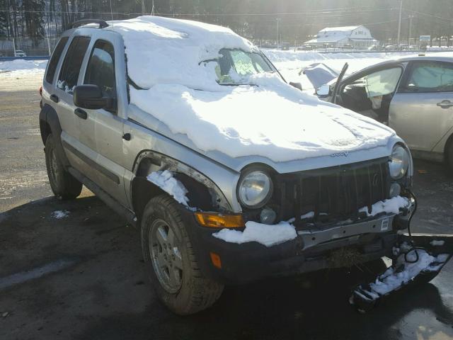 1J4GL48KX7W580460 - 2007 JEEP LIBERTY SP SILVER photo 1