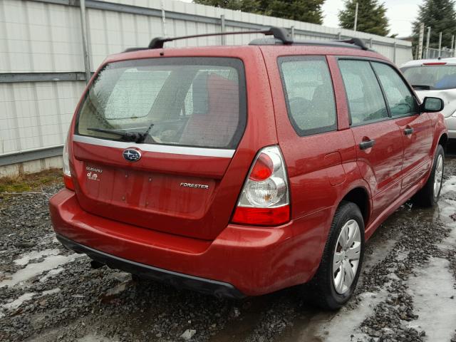 JF1SG63608H710798 - 2008 SUBARU FORESTER 2 RED photo 4