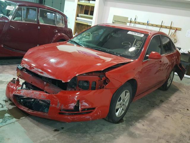 2G1WB57K191149648 - 2009 CHEVROLET IMPALA LS RED photo 2