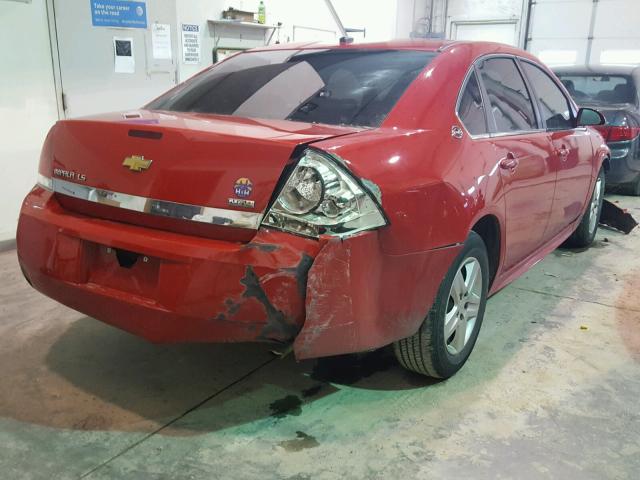 2G1WB57K191149648 - 2009 CHEVROLET IMPALA LS RED photo 4