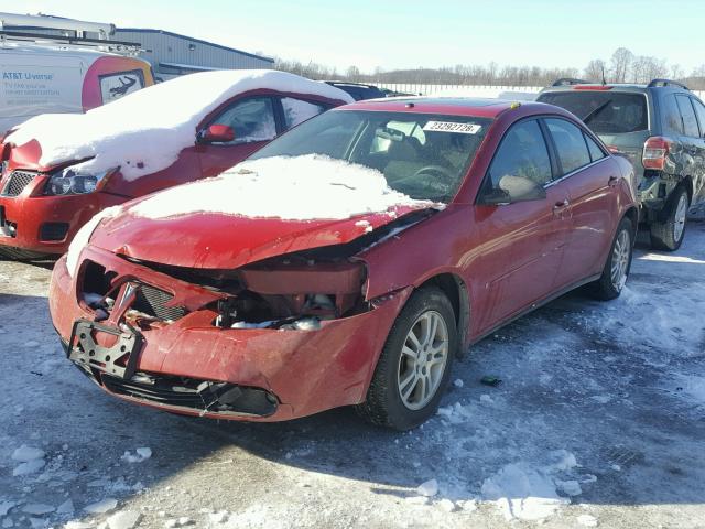 1G2ZG558564113253 - 2006 PONTIAC G6 SE1 RED photo 2