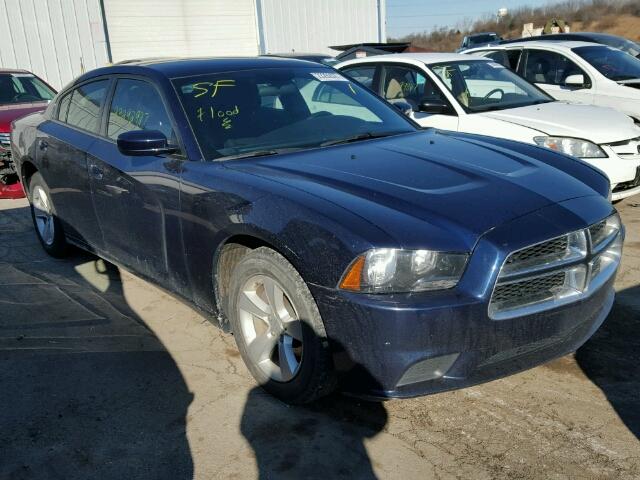 2C3CDXBG3EH274661 - 2014 DODGE CHARGER BLUE photo 9