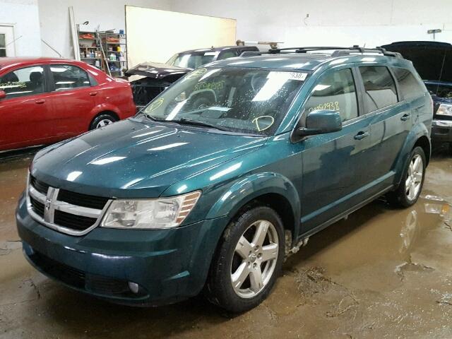 3D4GH57V49T176896 - 2009 DODGE JOURNEY SX GREEN photo 2