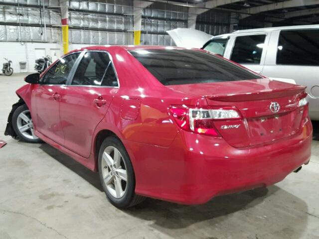 4T1BF1FKXEU729043 - 2014 TOYOTA CAMRY L RED photo 3