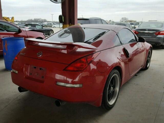 JN1AZ34D34T160843 - 2004 NISSAN 350Z COUPE RED photo 4