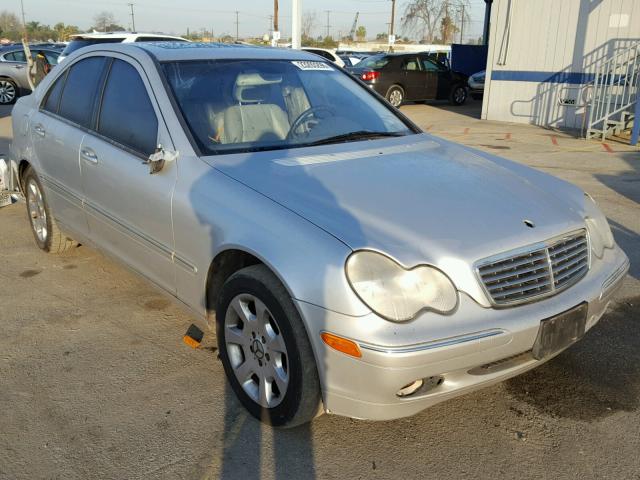 WDBRF61J13F307595 - 2003 MERCEDES-BENZ C 240 SILVER photo 1