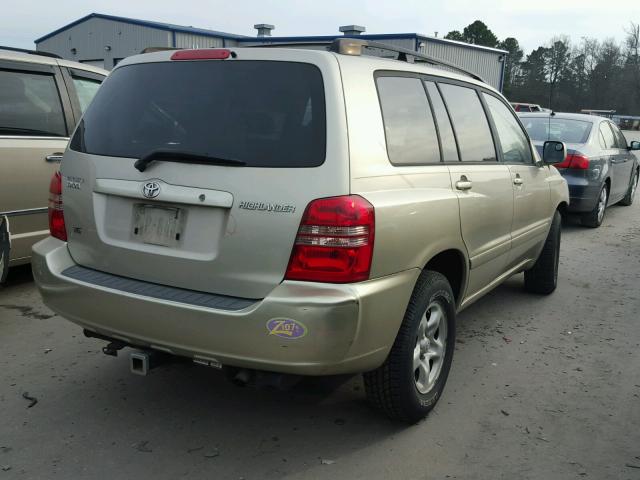 JTEGF21A930087011 - 2003 TOYOTA HIGHLANDER GOLD photo 4