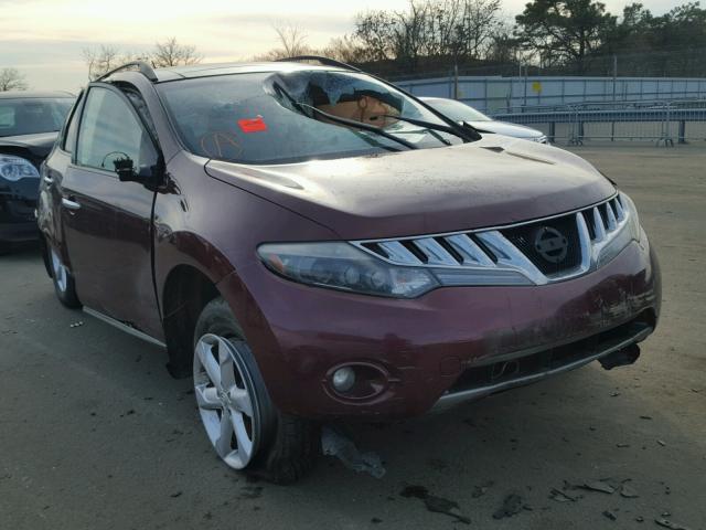 JN8AZ18W29W131633 - 2009 NISSAN MURANO S MAROON photo 1