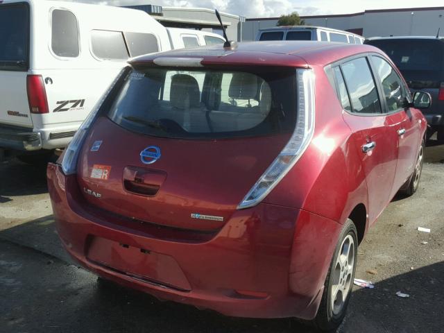 JN1AZ0CP0CT023772 - 2012 NISSAN LEAF SV SILVER photo 4