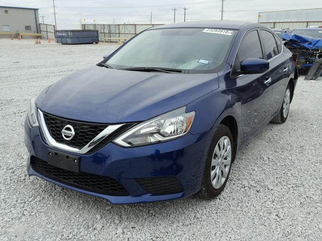 3N1AB7APXGY315121 - 2016 NISSAN SENTRA S BLUE photo 2