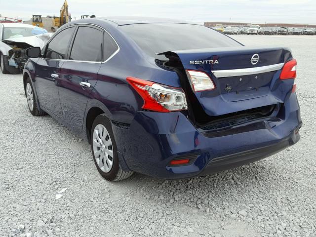 3N1AB7APXGY315121 - 2016 NISSAN SENTRA S BLUE photo 3