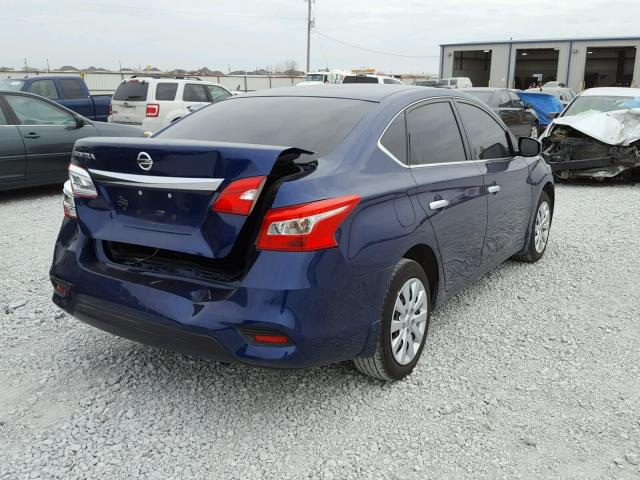 3N1AB7APXGY315121 - 2016 NISSAN SENTRA S BLUE photo 4