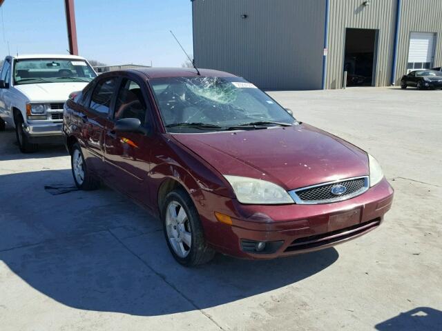 1FAHP34N17W143493 - 2007 FORD FOCUS ZX4 BURGUNDY photo 1